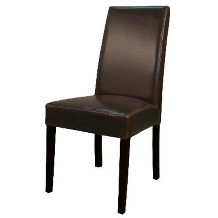 NEW PACIFIC DIRECT New Pacific Direct 198140-01 Hartford Leather Chair; Brown - Set of 2 198140-01